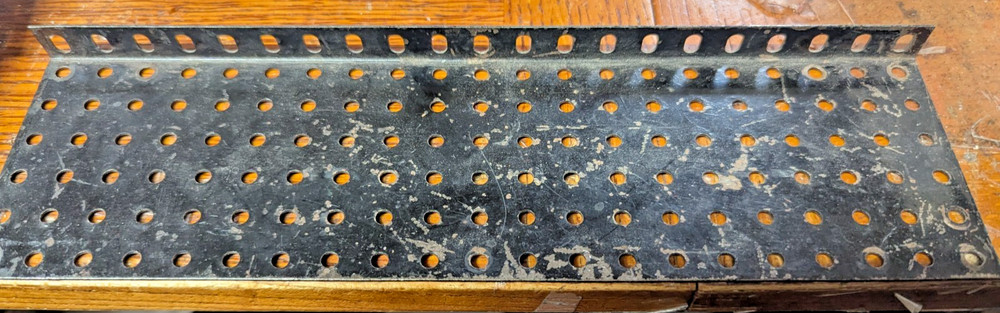 HTF 1924  "S" BASE PLATE ALL SMALL HOLE  A.C. GILBERT ERECTOR SET