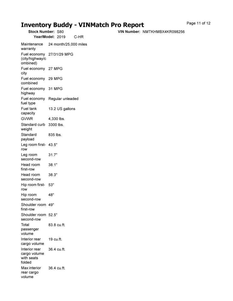 Camera/Projector Camera Front Windshield Mounted Fits 19 C-HR 1117762