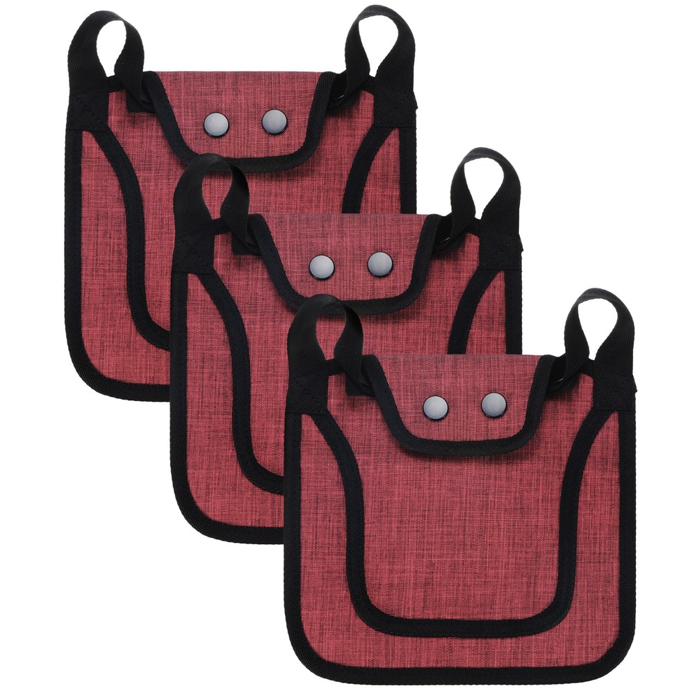 3-Pack Premium Chicken Saddle, Hens Saddle with Adjustable Strap [Red]