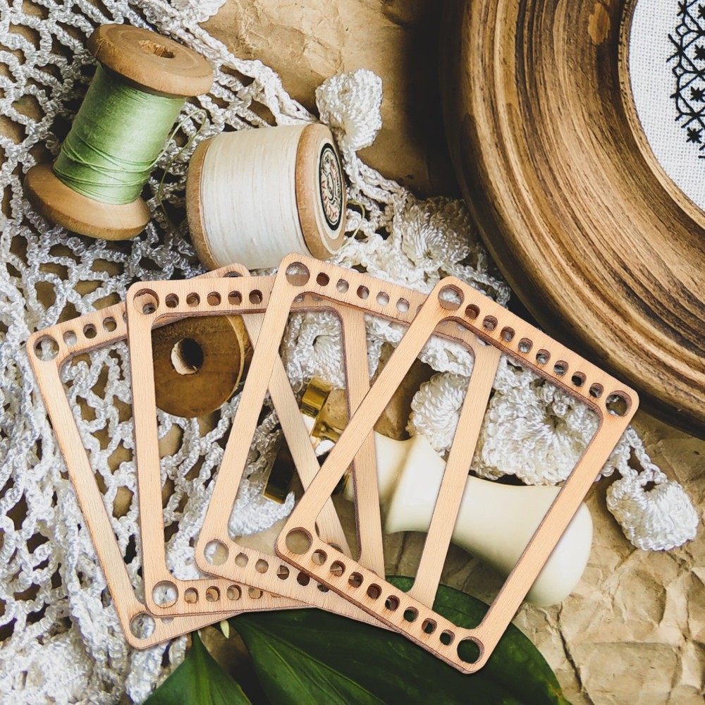 4 Pcs Weaving Accessory Square Card Handcraft Tools Knitting Board
