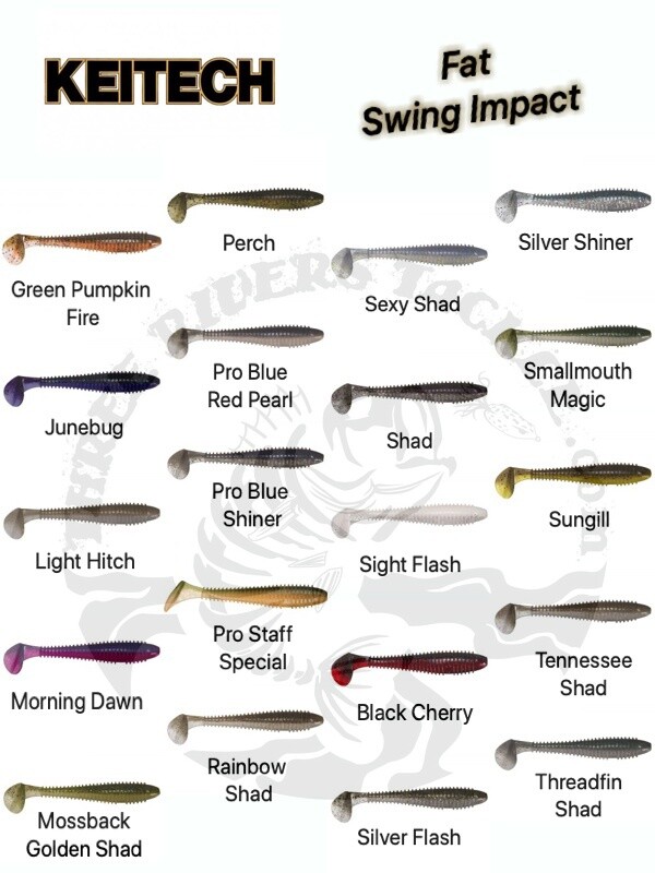 (NEWEST COLORS) Keitech FAT Swing Impact Swimbait - Choose Size / Choose Color
