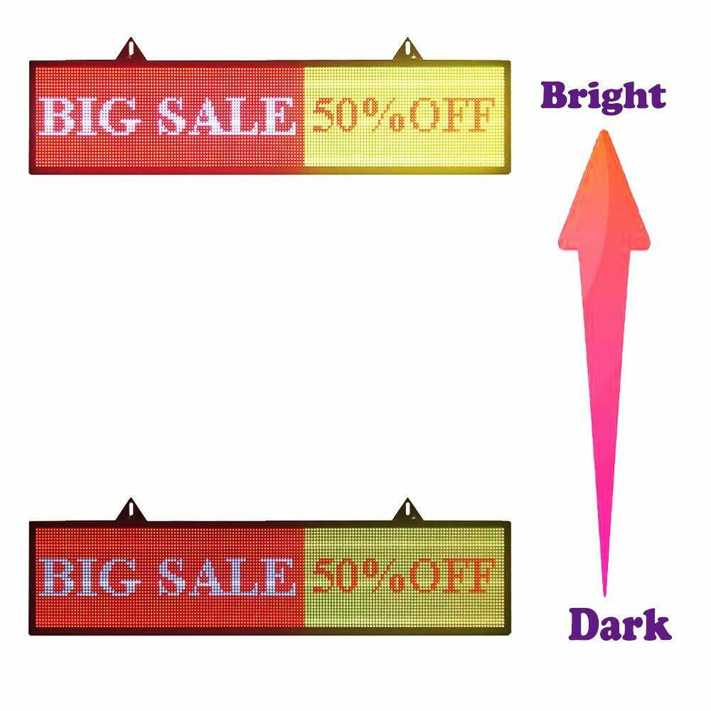 LED Sign 40" X 8" Scrolling Message Display Board 7 Color Programmable US~