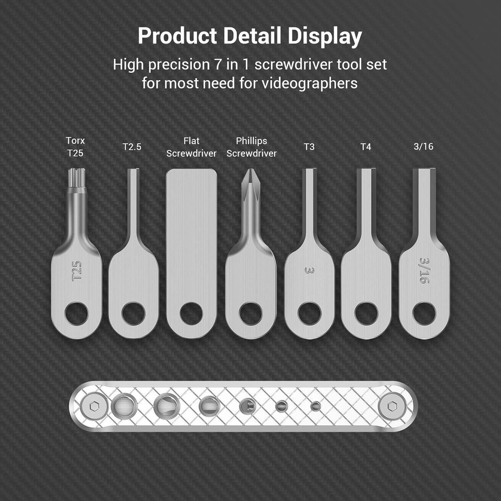 SmallRig Folding Screwdrivers Camera Tool Set with Wrenches Slotted-2213