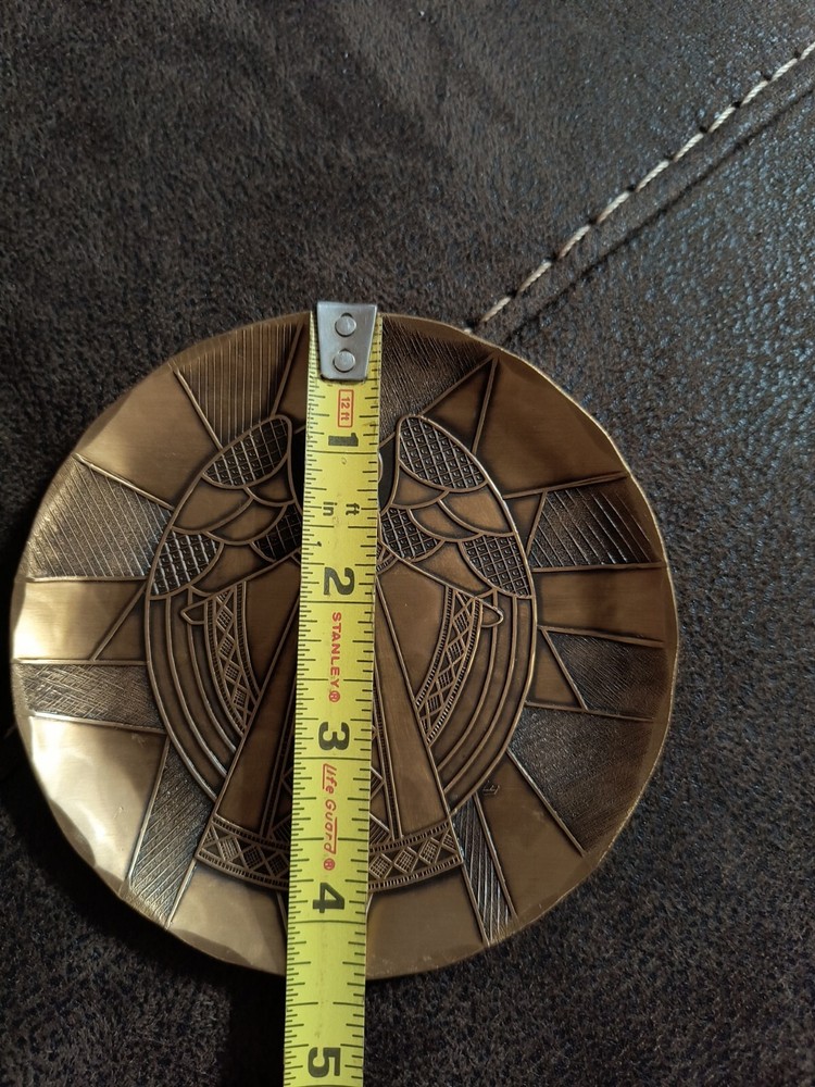 Vintage Wendell August Forge Angel Coaster Plate Solid Bronze