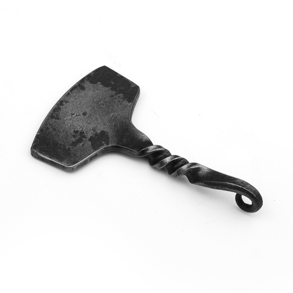 Norse Mythology Inspired Hand Forged Iron Thor Mjolnir Mjöllnir Hammer Pendant
