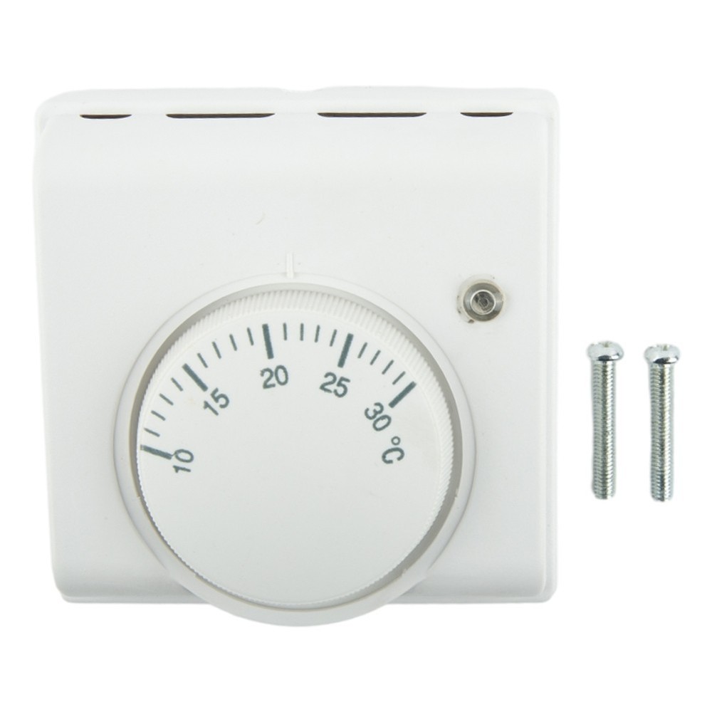 Thermostat Temperature Switch Room 2 Wire 220V AC Temperature Controller White