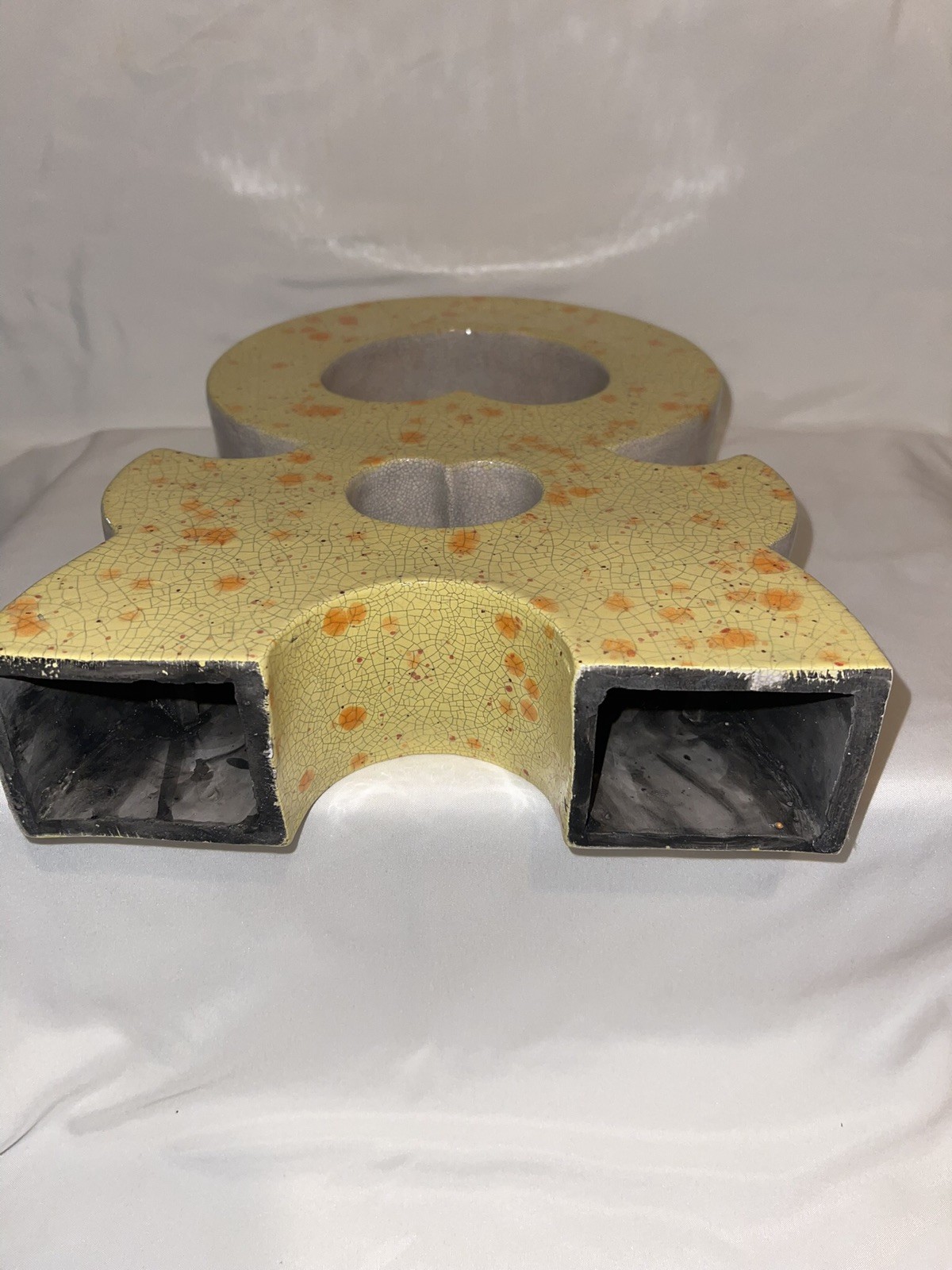 Raku Pottery Vintage Sculpture ￼ Nice