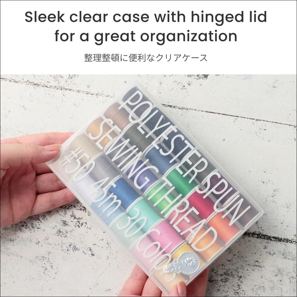 30-Color Handy Polyester Sewing Thread Set, 45m Each | Model 93011