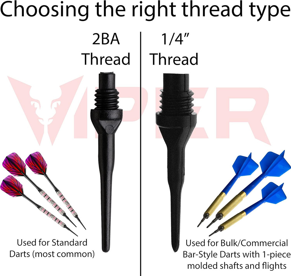 Dart Accessory: Tufflex II 1/4 Thread Soft Tip Points 500 Pack