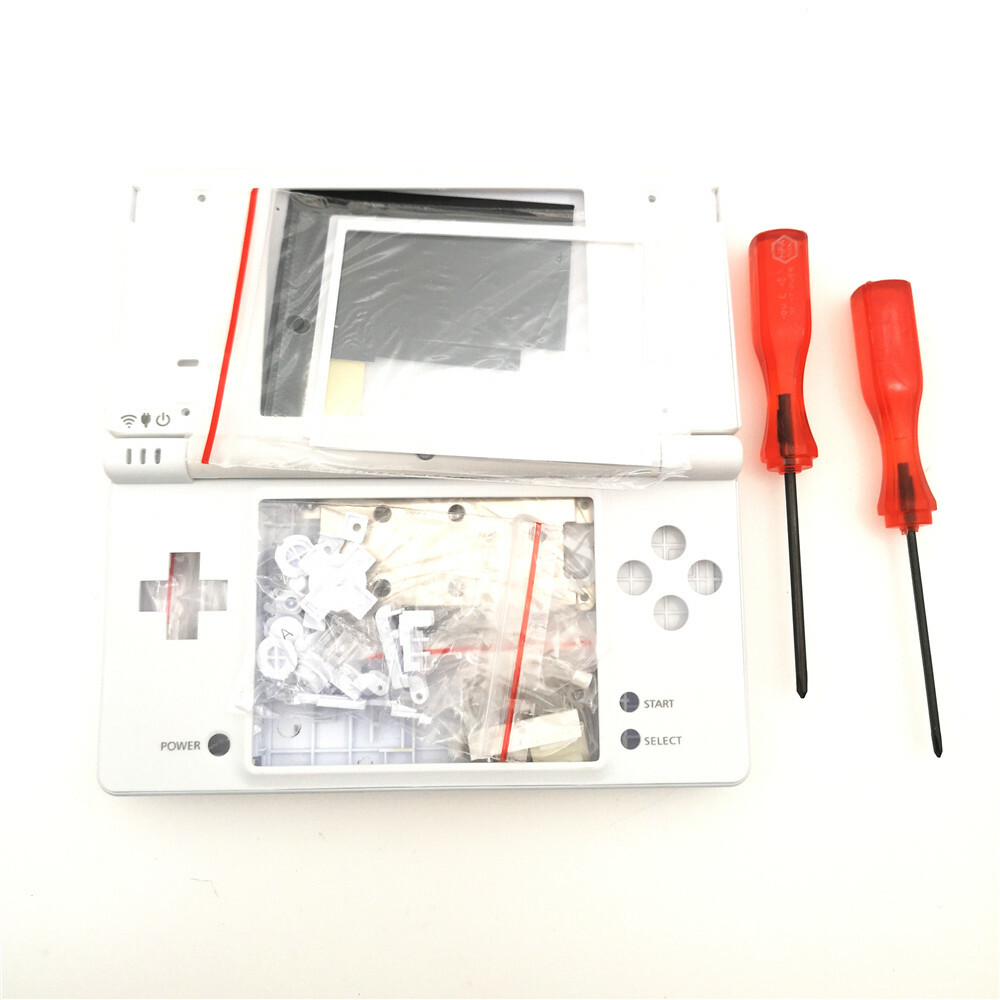 White Replacement Housing Case Shell Full Set With Buttons for Nintendo DSi NDSI
