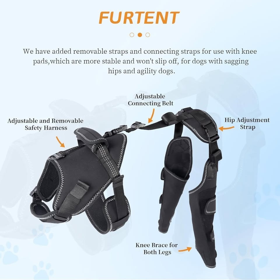 Brand New Dog ACL Brace Hind Leg Adjustable Leg and Hip (X-Large) Wrap Harness