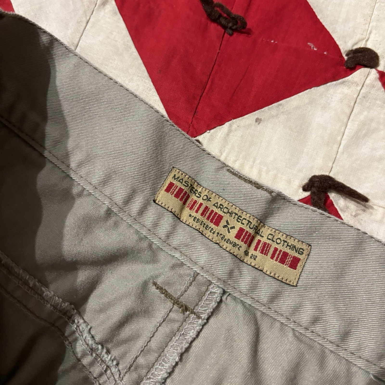 Vintage Y2K Masters Of Architectural Clothing Pants Raver As Is Worn Beige