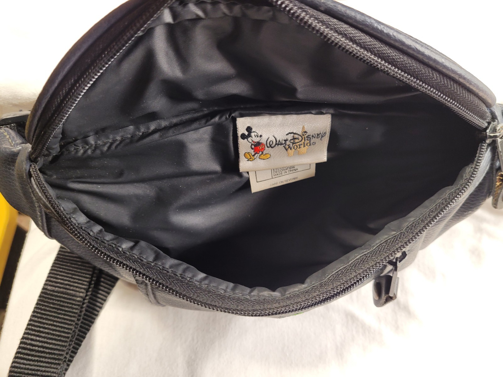 vintage faux leather Disney fanny pack or crossbody belt bag embroidered Goofy