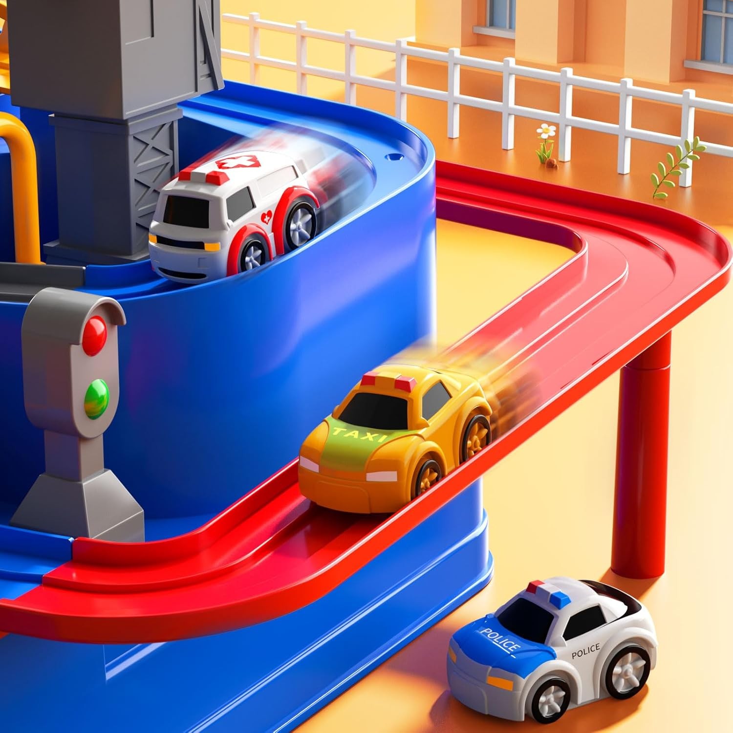 Race Track Car Toys for Kids 3 4 5 6 Years Old - City Adventures Set for Boys ..
