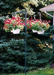 Carousel Shepherd's 4 hook hanger for EZ Anchor easy garden pole support system