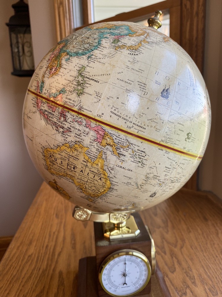 Replogle Classic 9” Diam. Globe with Thermometer, Barometer, & Hydrometer