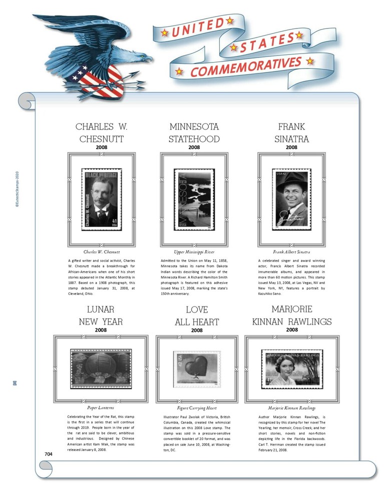 2008 U.S. Commemorative Singles COMPLETE Supplement (White Ace Alternative)