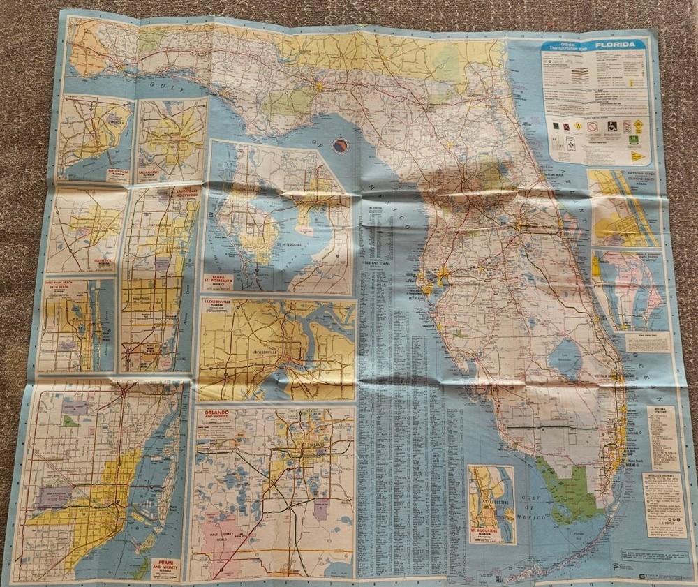 1978 FLORIDA Official State Transportation Road Map