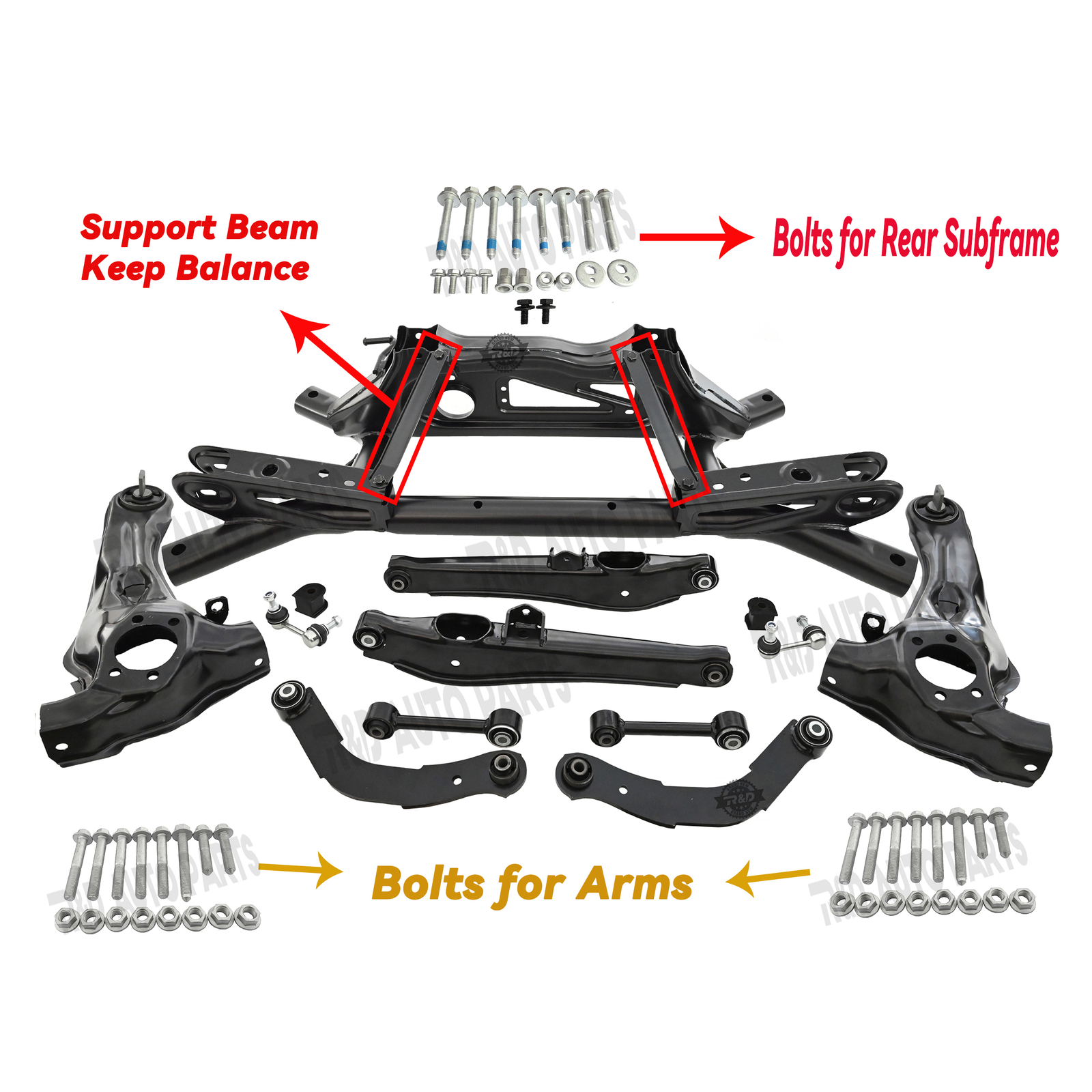 Rear Suspension Repair Kit for Dodge Caliber Jeep Compass Patriot 07-17 FWD 2WD