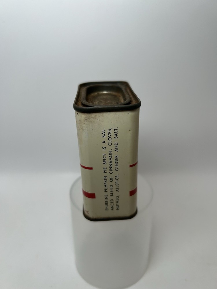 Vintage Shurfine Pumpkin Pie Spice Tin