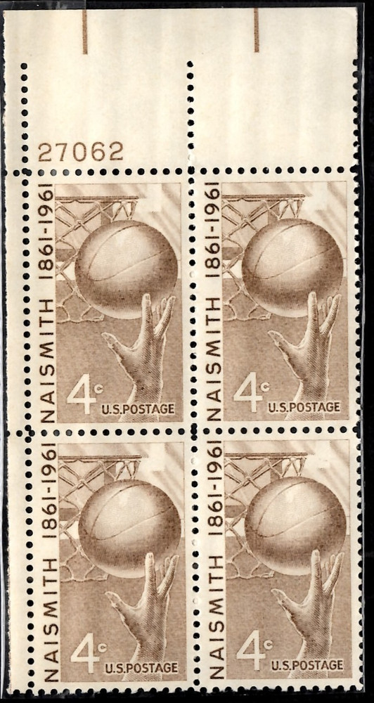 Basketball   Plate Block 1961