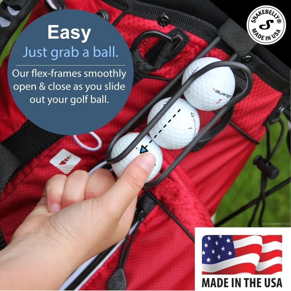 Soft Shell Quick-Draw Golf Ball Holder - Ultimate Convenience for Golf Bags