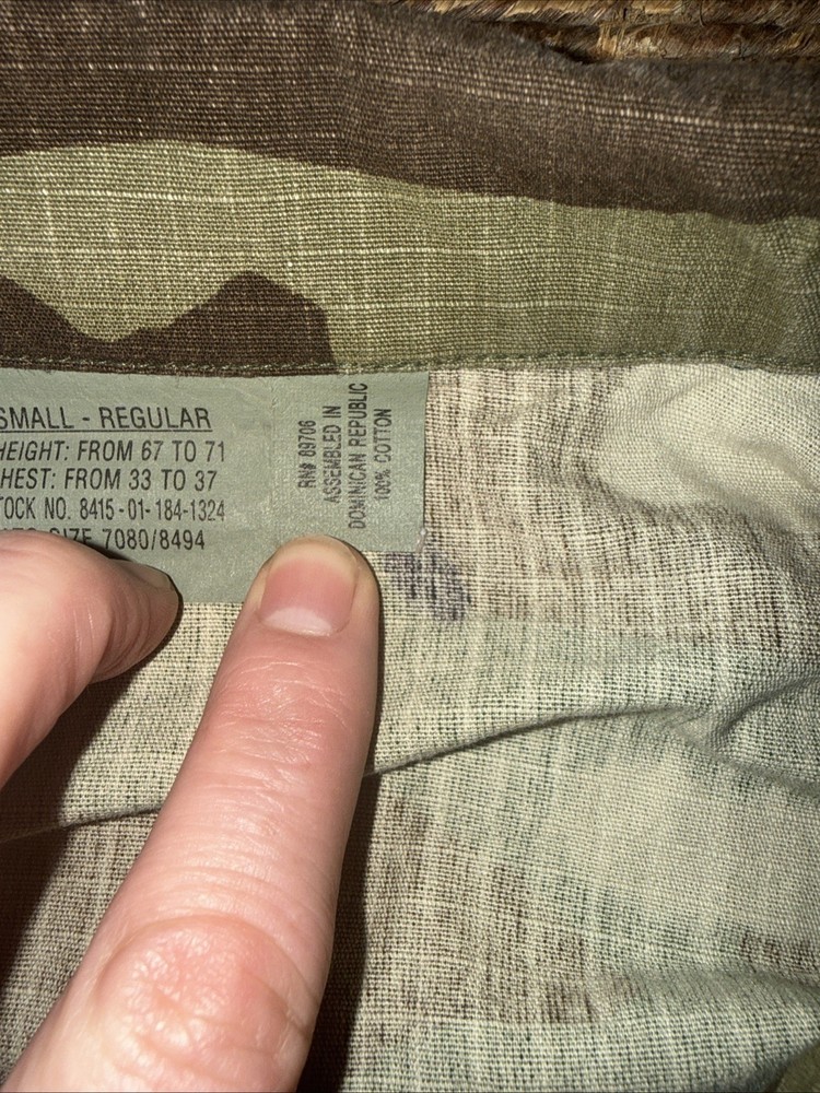 PROPPER Us Army Camouflage Jacket Regular small Ripstop Material Button Up