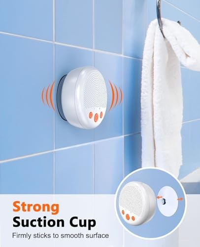 Shower Speaker, Bluetooth Waterproof Speaker Wireless, Portable Speakers White