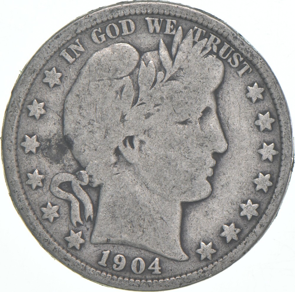 1904 Barber Half Dollar Average Circ