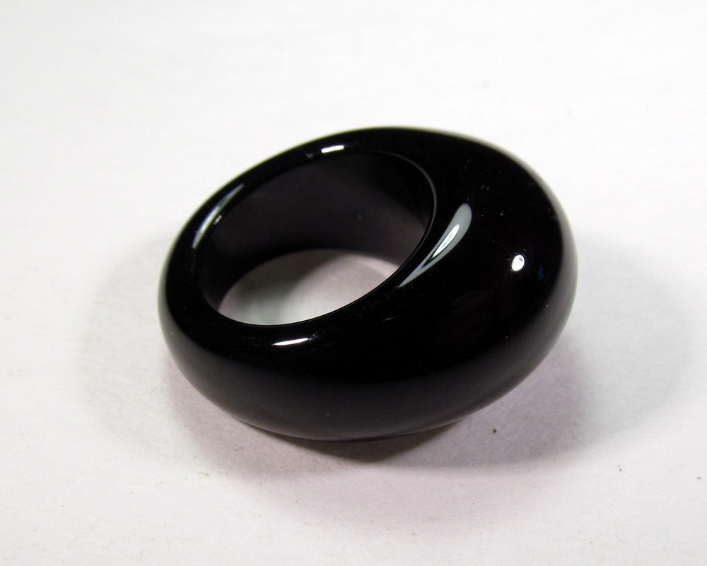 Impressive Natural Black Onyx Various SOLID Ring Sizes ONYXR142