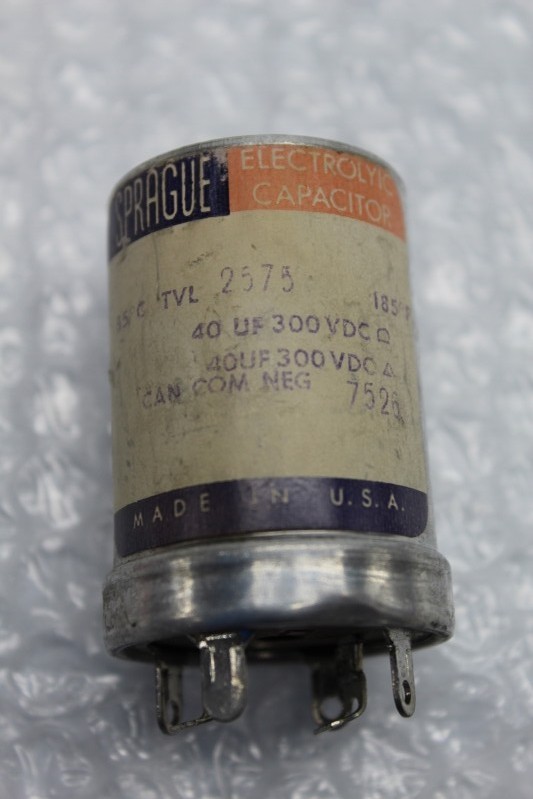 SPRAGUE TVL 2575 40UF CAPACITOR UNMP