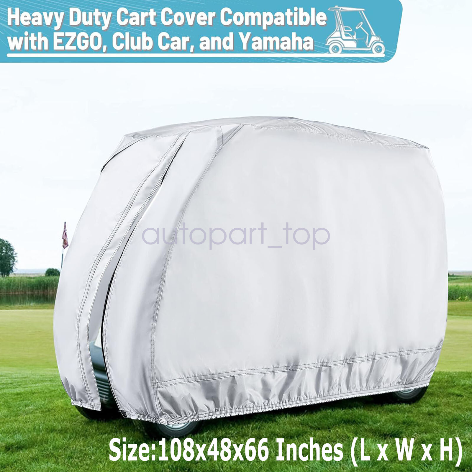 UV Prevent Dustproof Waterproof cloth Golf Cart Cover For EZGo Club Car Yamaha