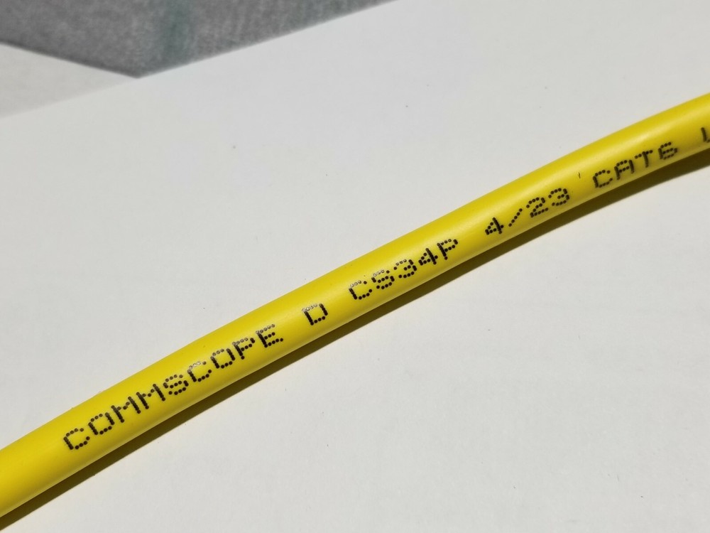 Commscope CS34P 23/4P Cat6 U/UTP WebTrak Plenum CMP Network Cable Yellow /100ft