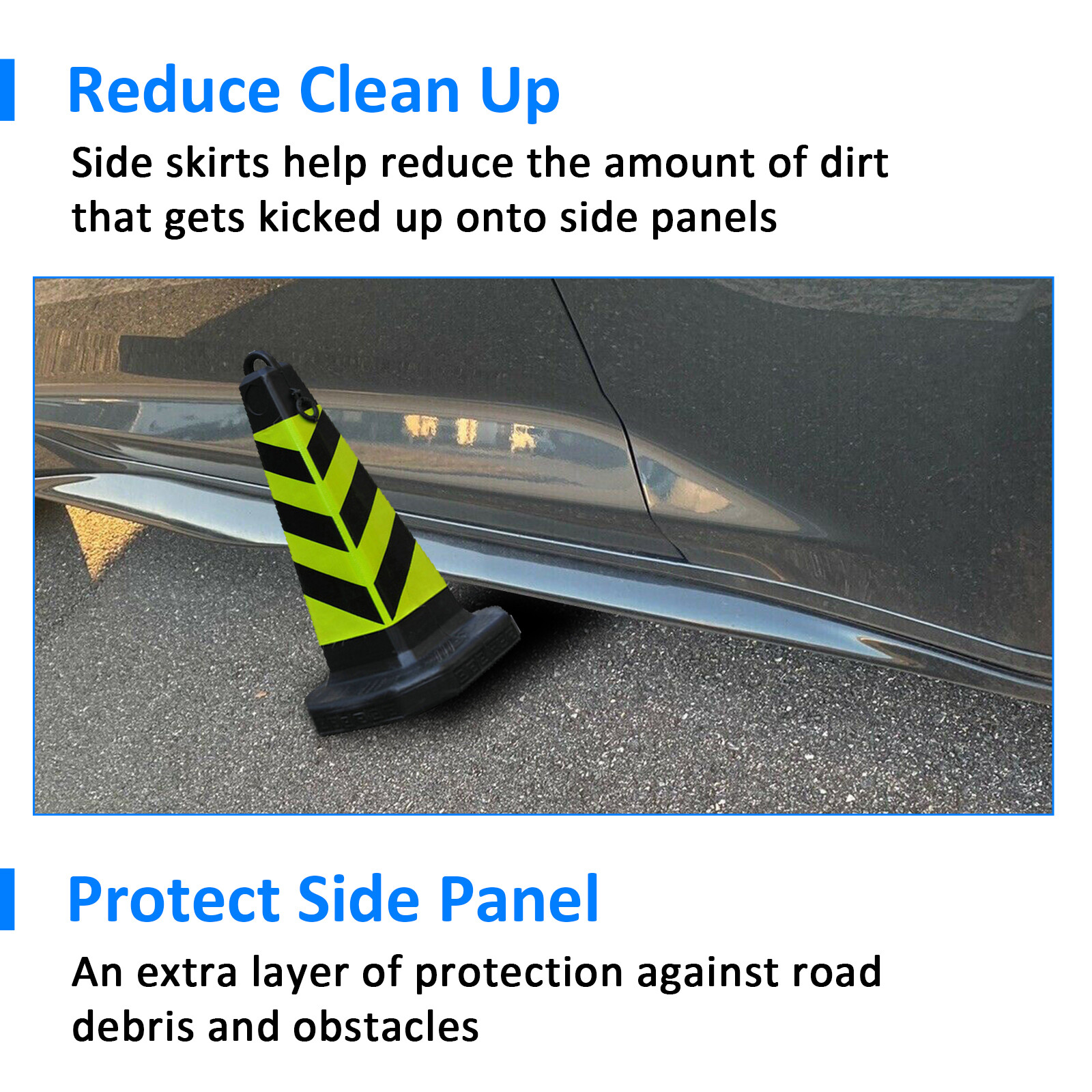 For 2016-22 Chevy Camaro RS SS 6th Side Skirts Extension Rocker Panels ZL1 Style