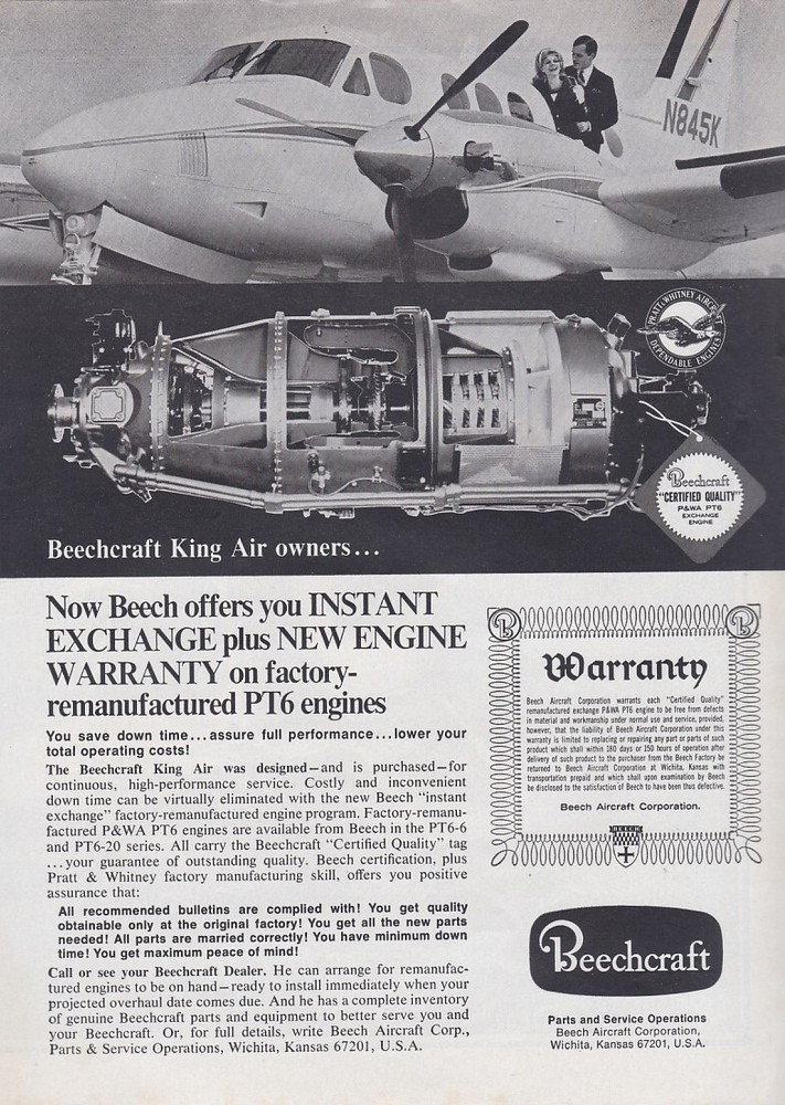Beechcraft King Air Aircraft engine ad 3/28/2023g