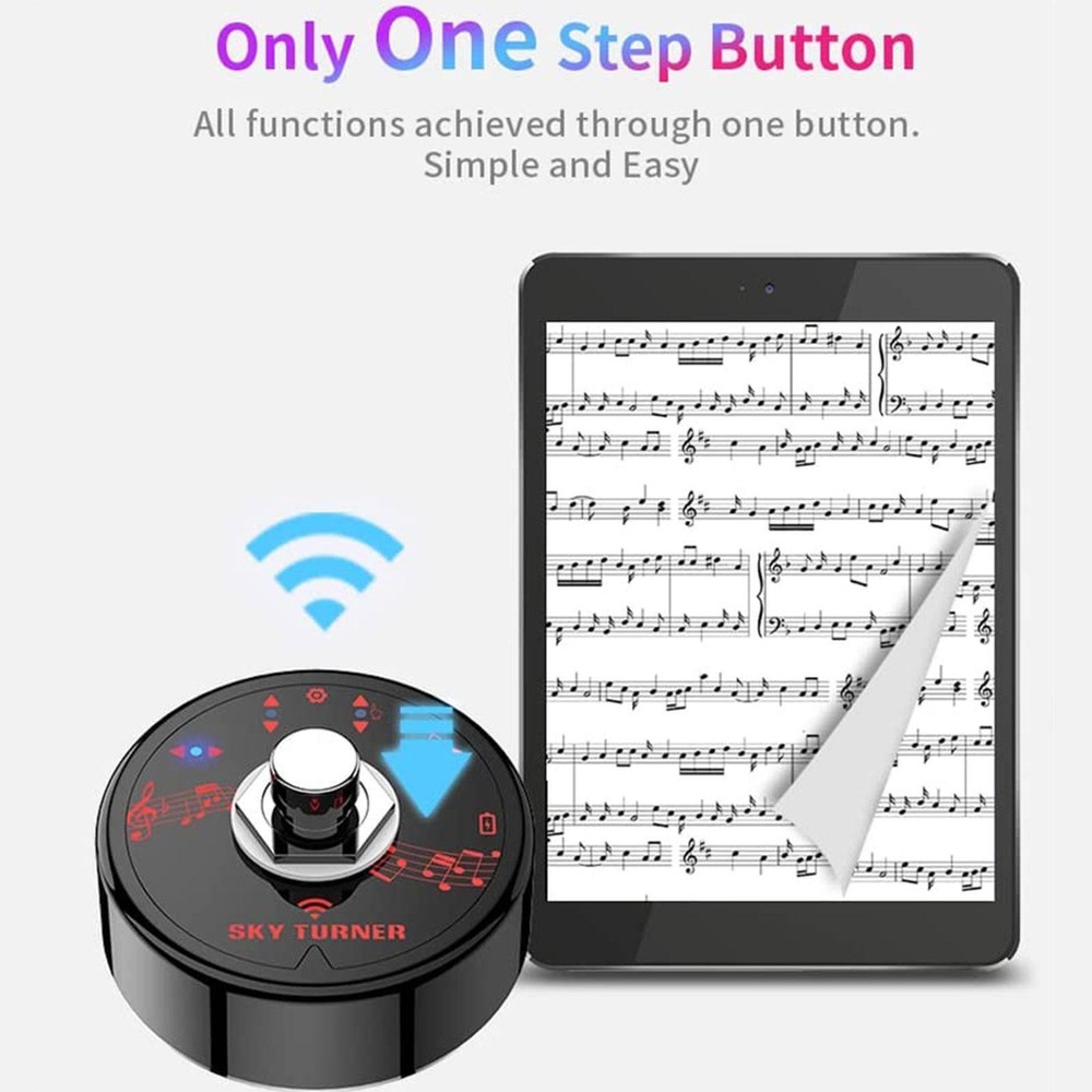 Bluetooth 5.1 Rechargeable Reading Page Turning Pedal With Type- Cable