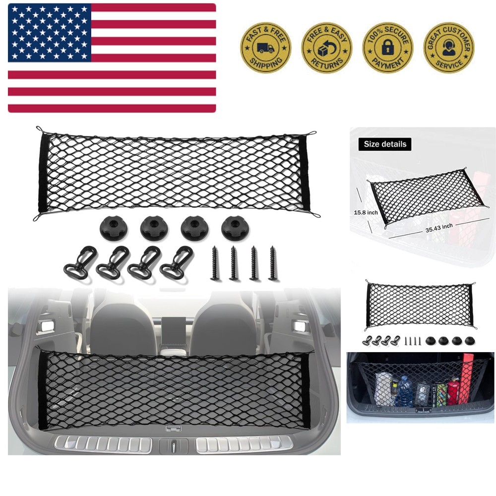 Cargo Net Stretchable, Car Exterior Accessories, Adjustable Elastic Trunk Sto...