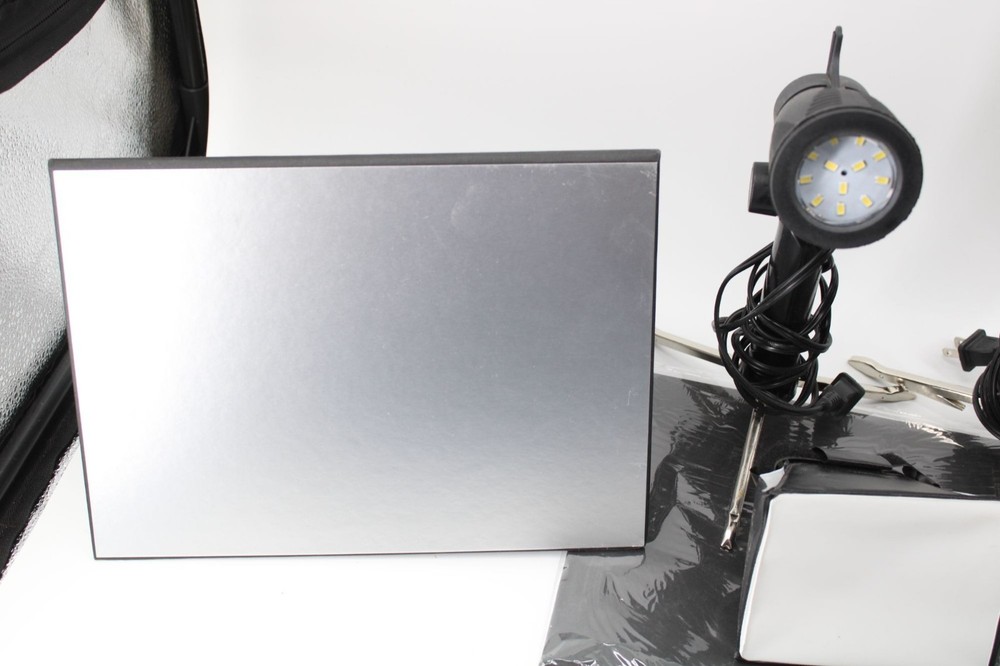 2 Mini Softbox Lights Reflector Boards Lot