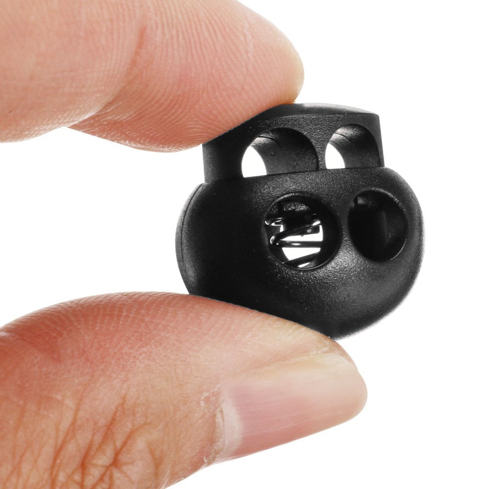 12pcs, Spring Cord Lock Toggle Stopper Plastic Lock Fastener Slider Clip Double