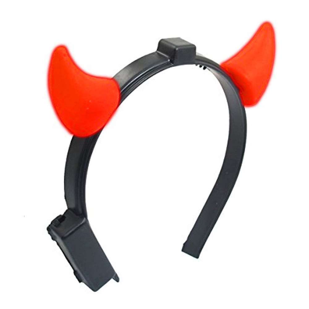 Light Up LED Devil Horns Red