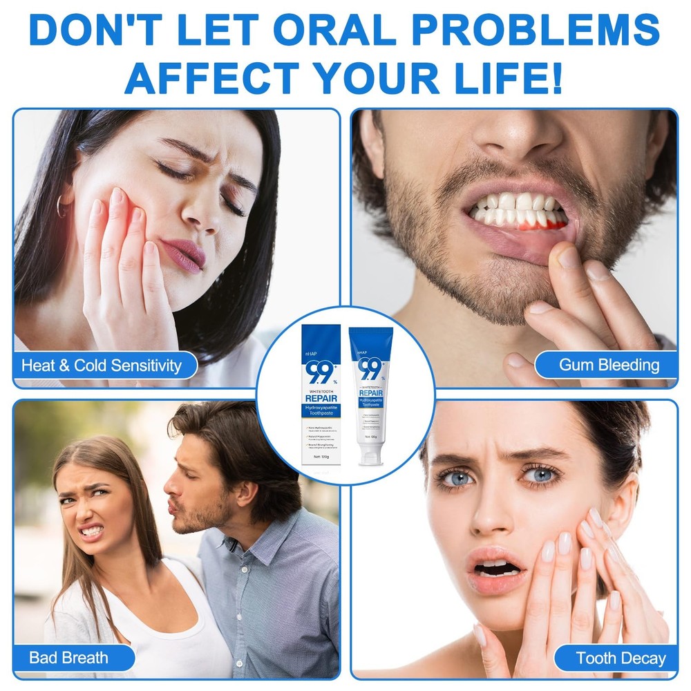 9.9% Hydroxyapatite Toothpaste, 4.23 Oz Nano Hydroxyapatite Toothpaste for E