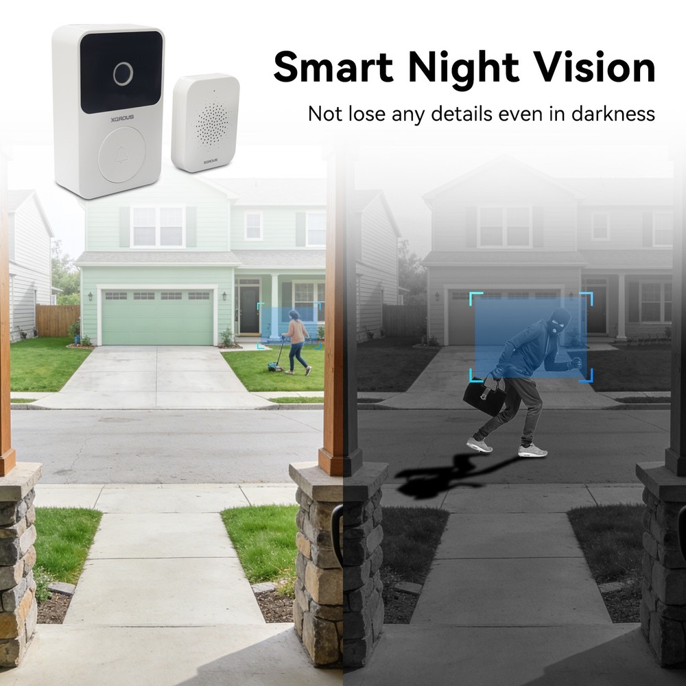 XQROUS Security Access Control Wireless Home Video Intercom Doorbell