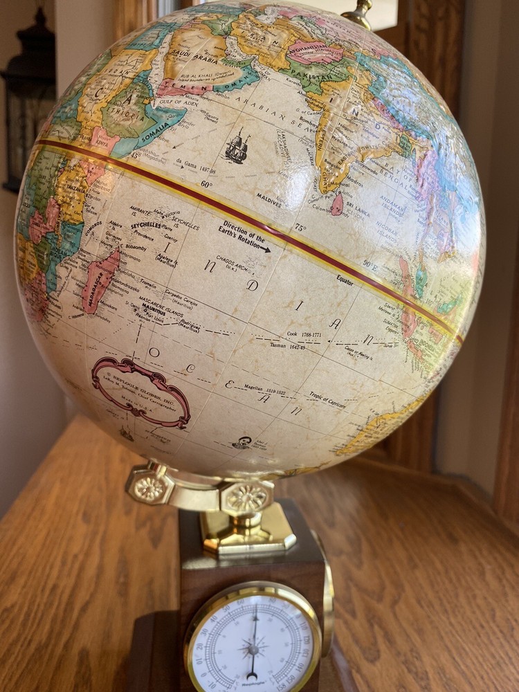 Replogle Classic 9” Diam. Globe with Thermometer, Barometer, & Hydrometer