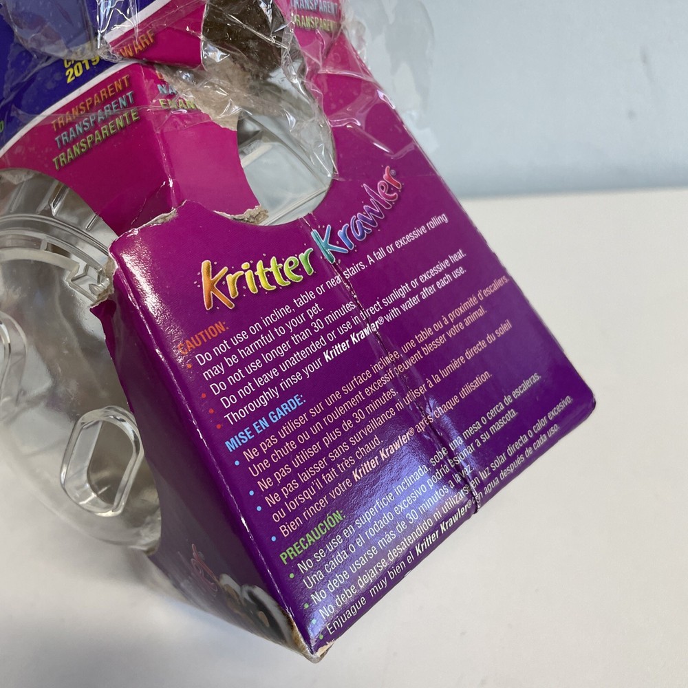 Lee's Kritter Krawler Mini Exercise Ball 5" Clear Open/Return
