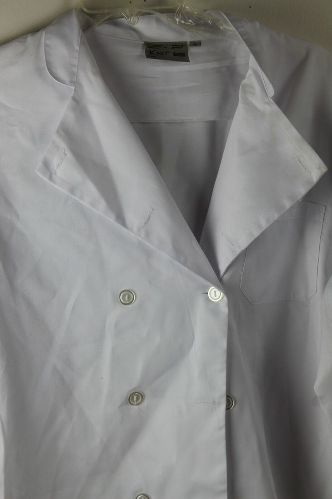 KNG Chef Coat Long Sleeve Size Medium Model 1050