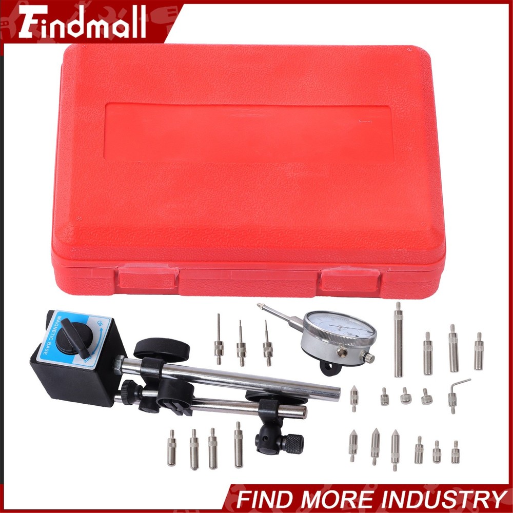 Findmall Dial Indicator, Magnetic Base & Point Precision Inspection Set