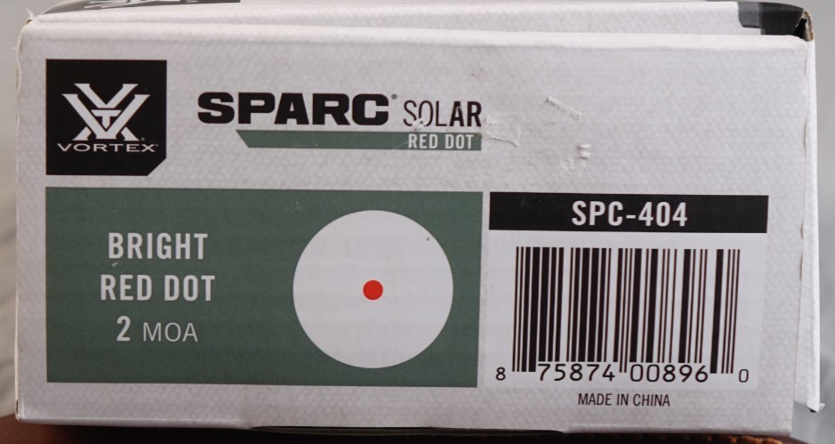 Vortex SPARC Solar 2 MOA Red Dot Sight