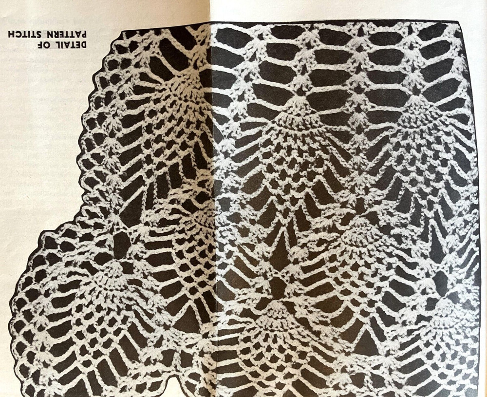 Crochet Pattern Cape Pineapple Shell Stitch Design 617 Vintage Mail Order