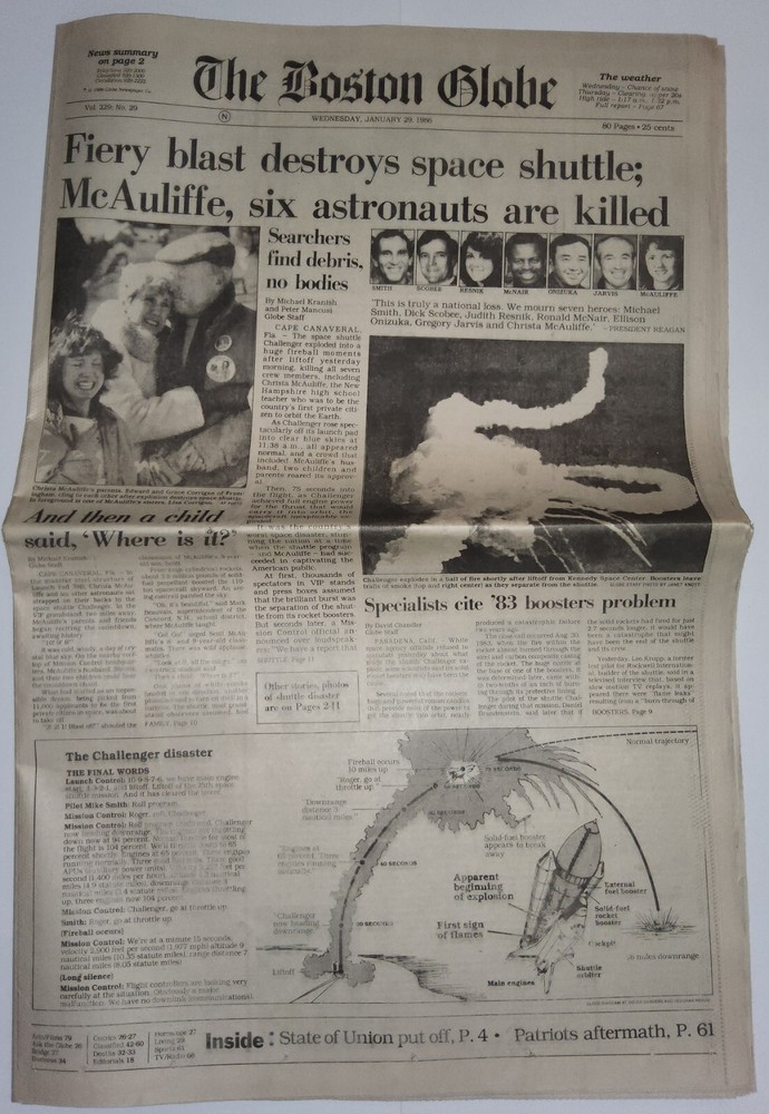 1970-1986 Newspapers: Eclipse, Viking Lands, Space Shuttle Challenger Explodes