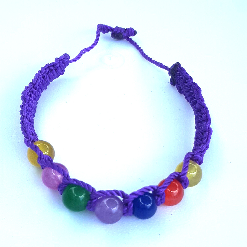 Protection Bracelets 7 Chakras in Purple String